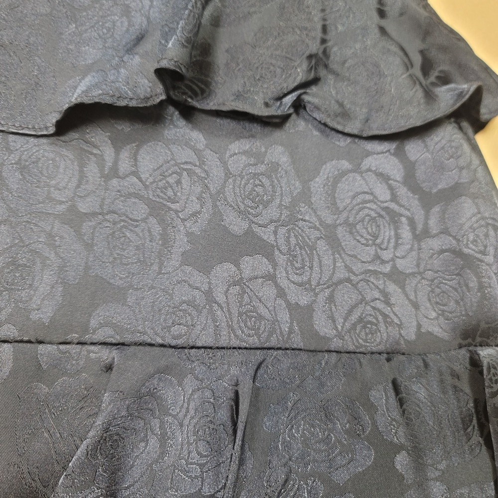 B Darlin Corset Coquette Dress Size 5/6 Whimsigoth Hoco Tiered Cap Floral Blue - Picture 11 of 13